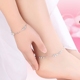 Cá tính 925 Bạc chuyển ngọc trai Vòng chân bạc Nữ Hàn Quốc Trang sức vòng đeo tay đơn giản Sinh viên Sen Nhật Bản và Hàn Quốc Sexy lắc chân nữ pnj Vòng chân