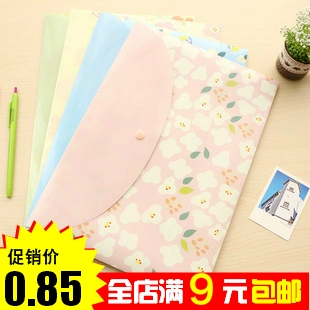 Творческие канцелярские товары Симпатичная мультфильма цветочная сумка Студент А4 Тестовая бумага Пресс.