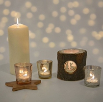 Spot British imported wooden deer festival supplies candlestick