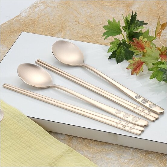 South Korea Original Imported Cutlery Sets SMF Chopsticks Spoon 2 Pieces Suit Couple Chopsticks Spoon Suit