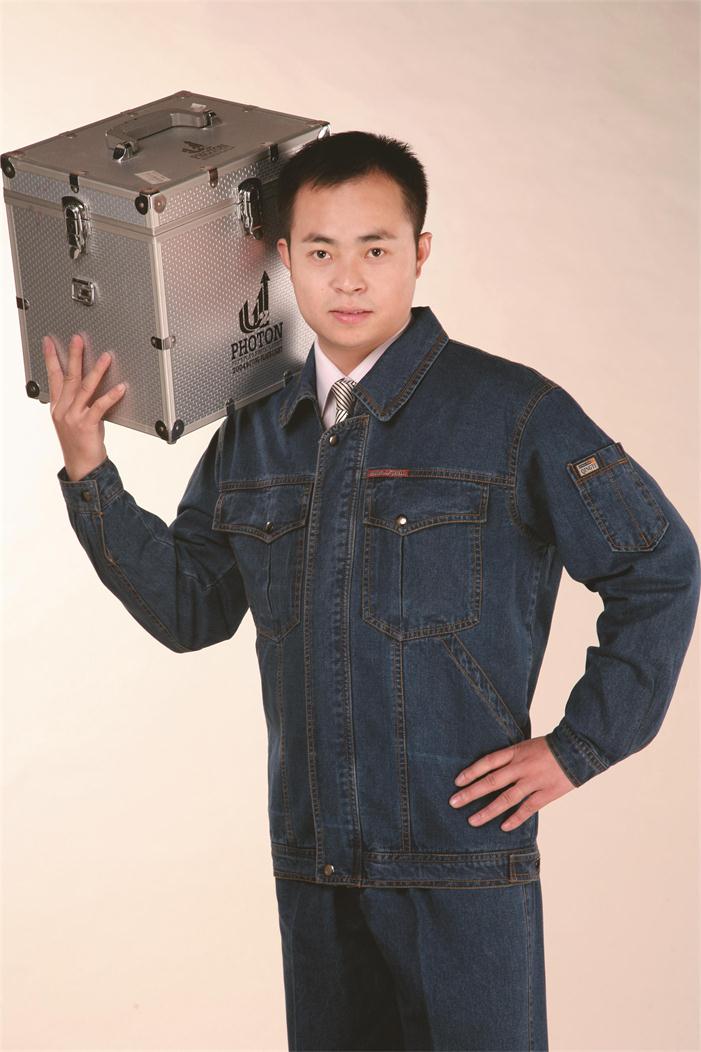 Thickened Pure Cotton Electro-welded Jeans Work Suit for Men's Wearable Steam Wear Electric Welders as a Service Lawsuit