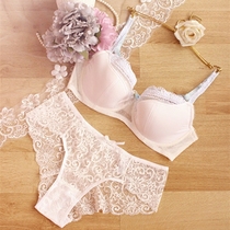 Girl white underwear thin collection sexy Big Cup 80D85C bra set three-breasted cotton bra fat MM
