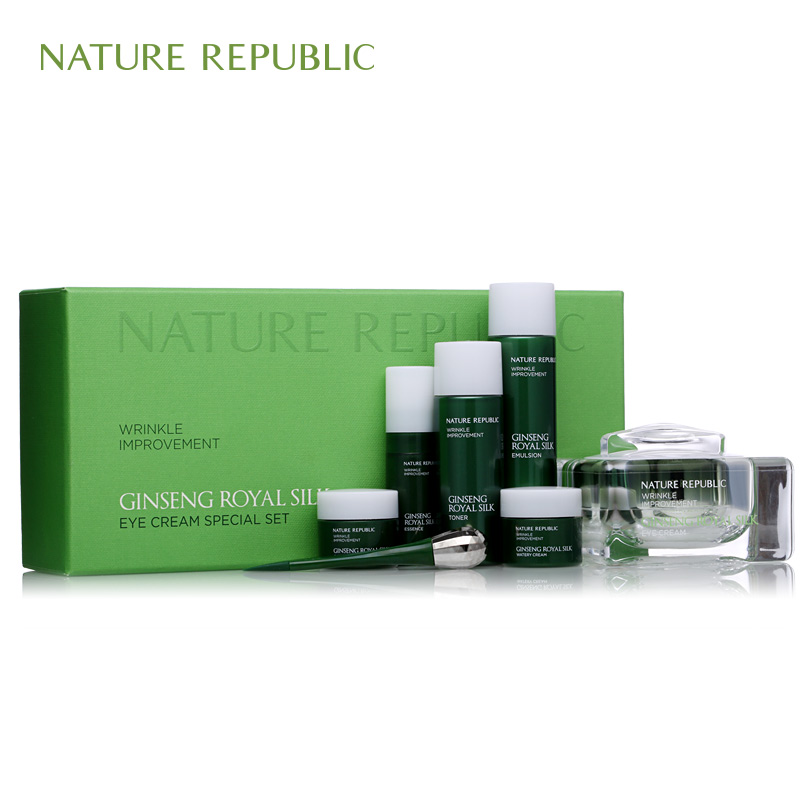 Nature Republic纳益其尔 人参蜂王浆丝柔眼霜套装