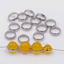 925 half silver gold-plated 24k gold ring ring O-ring diy handmade beaded bracelet necklace accessories material