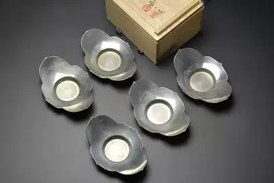 The fourth generation of Qin Zang six pure tin type tea tray five customers