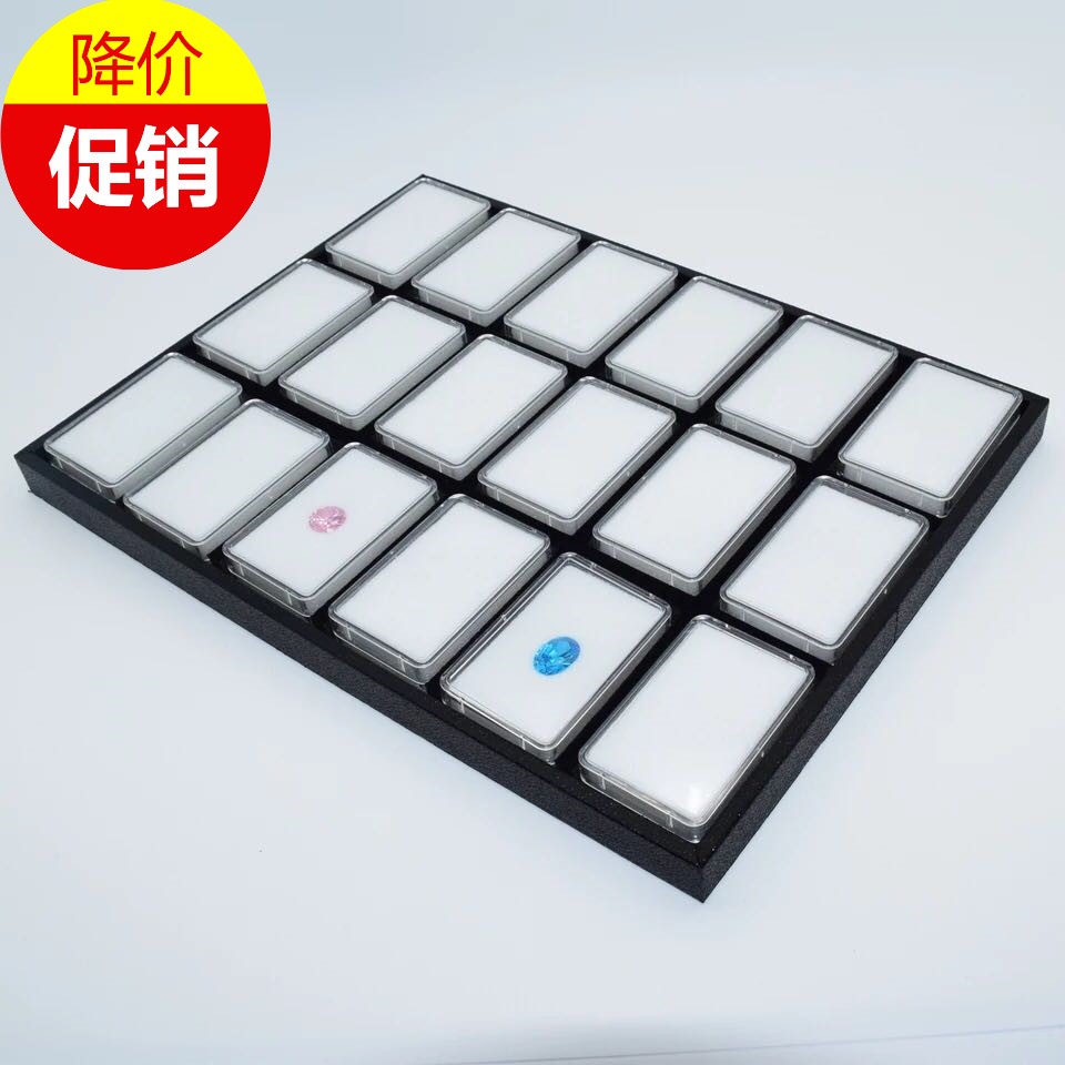  High-end black lacquered cloth nude stone nude diamond ring to show the tray diamond jewellery pan Jewelry Props Color Treasure Box 