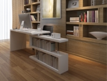 Computer desk high-end desk paint fashion modern simple desk bookshelf combination desktop desk desk desk writing desk