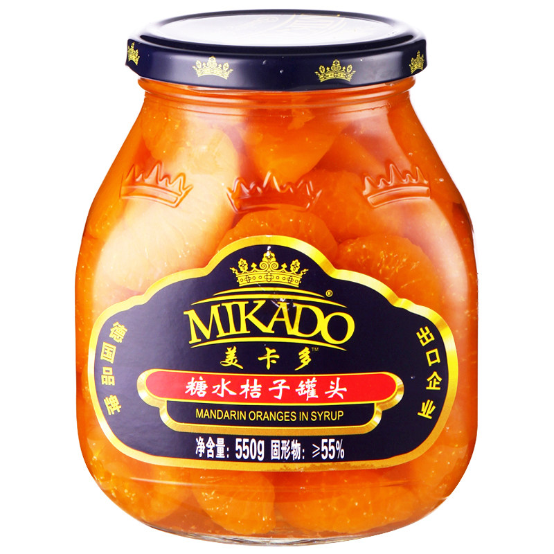 【天猫超市】美卡多糖水桔子罐头550g/瓶 冷盘 新鲜水果 罐头零食