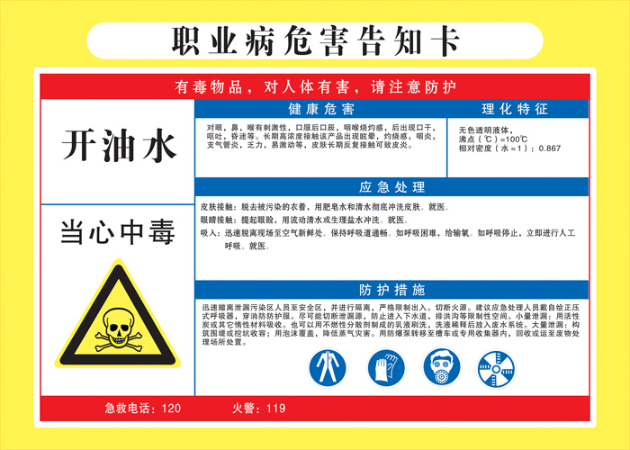 Open Water Oil Occupational Hazard Hazard Informing Card Chemicals Sign Board Dangerous Goods Reminder Cards Safety Warning Signs