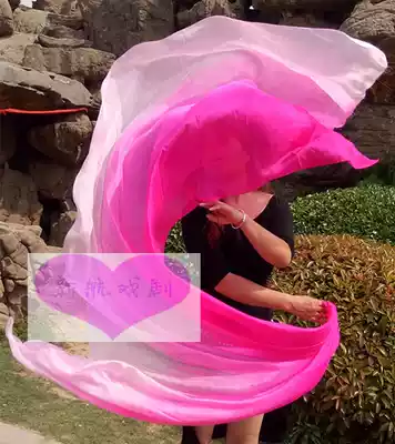 Silk belly dance gauze Silk hand yarn monochrome gradient hand-thrown yarn Silk scarf can be customized for children