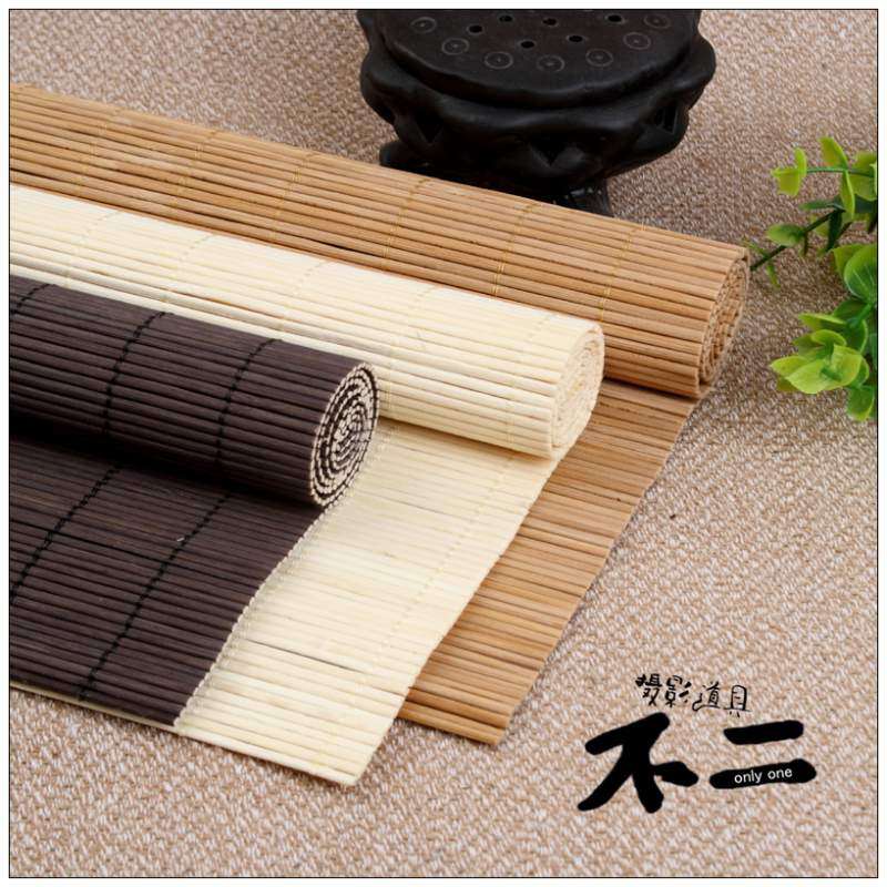 Retro Shooting Background Board Bamboo Curtain Naughty Food Ornament Photography Props Background Cloth Photo Background Wooden Board