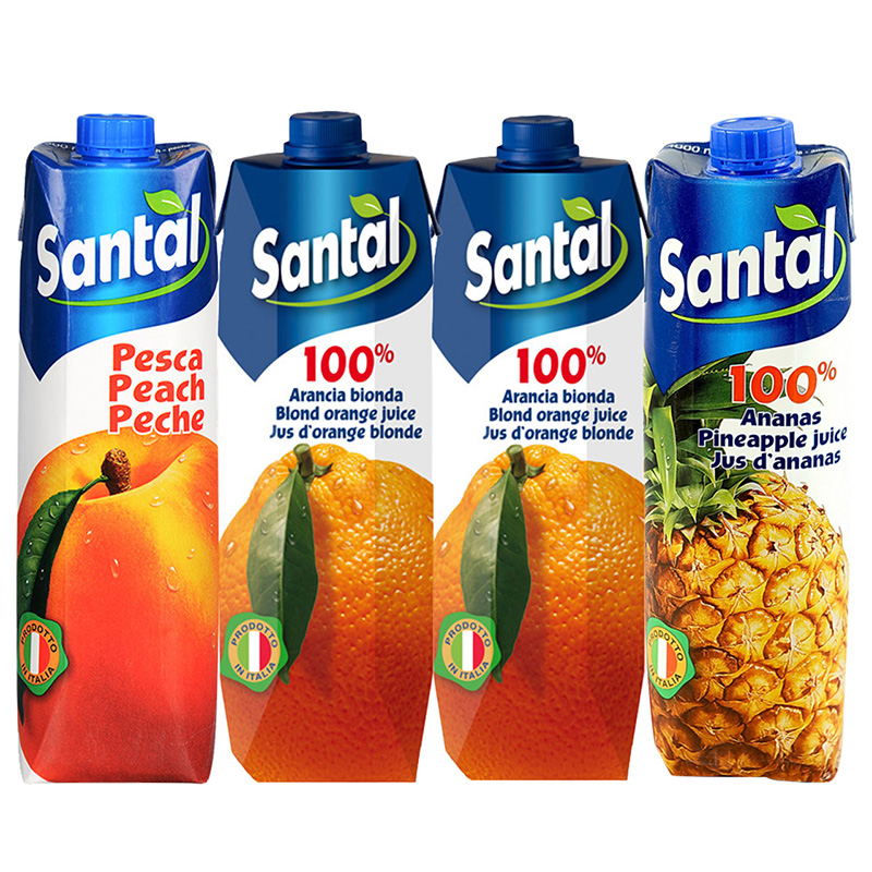 [USD 37.99] Italy imports 1L*4 bottles of orange juice pineapple juice