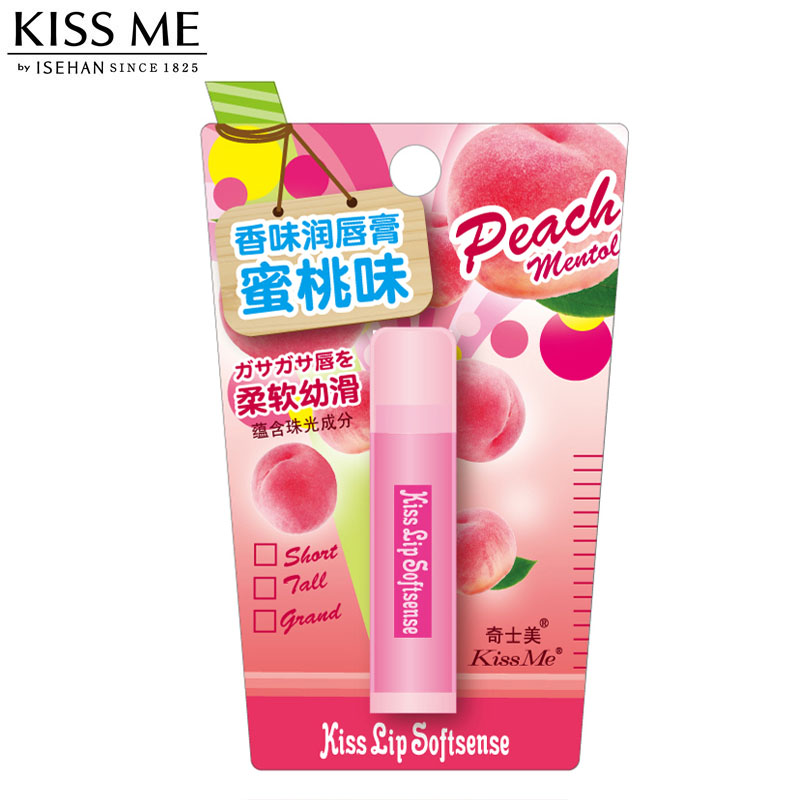 【天猫超市】奇士美/kissme香味润唇膏 蜜桃3.5g保湿滋润唇彩唇蜜