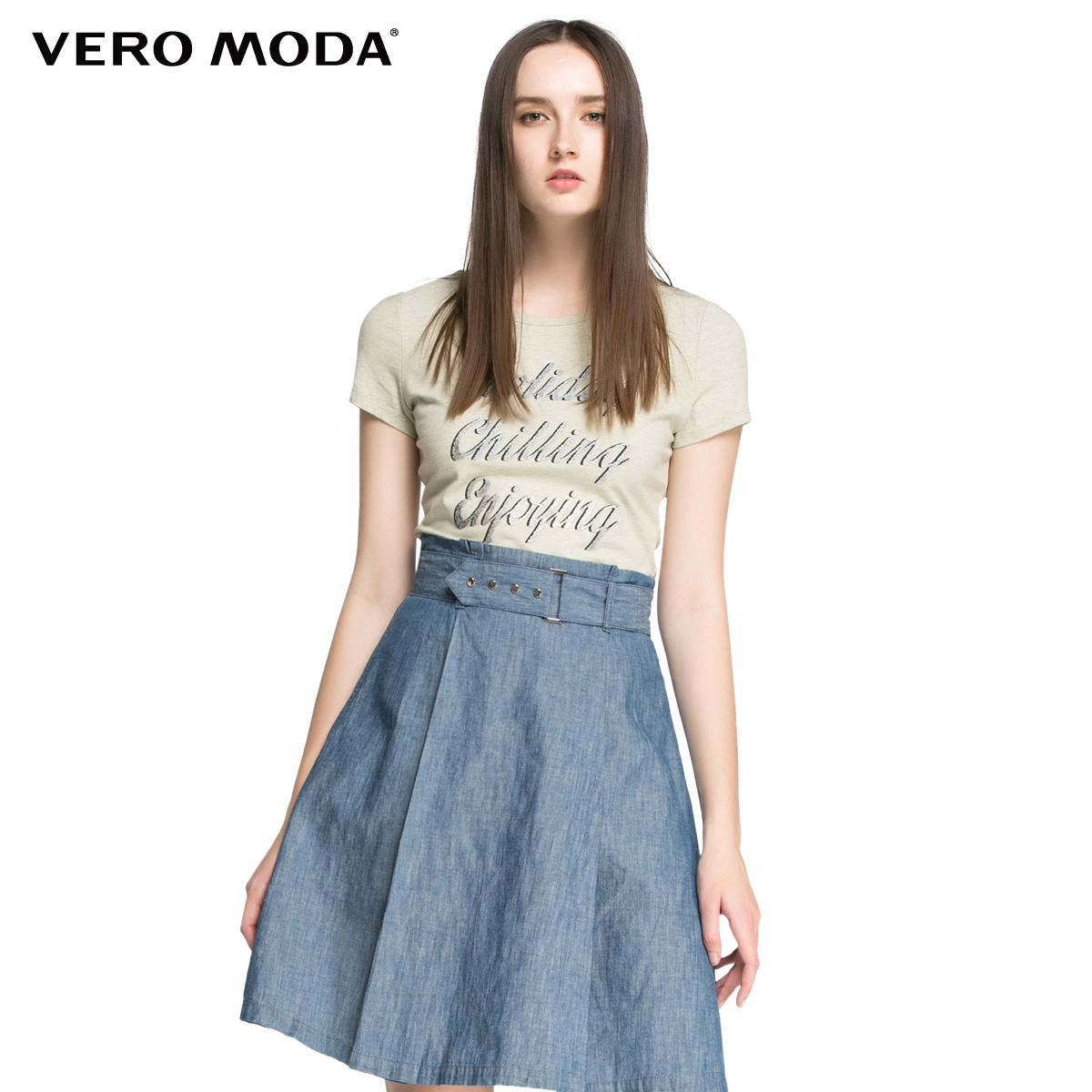 用券满减Vero Moda2016夏季新品字母贴布印花T恤|316201058