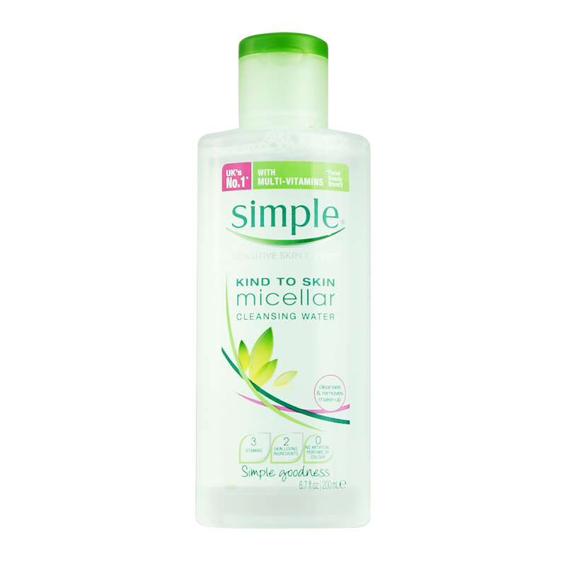 simple清妍轻柔温和舒润卸妆水补水不干燥不过敏200ml