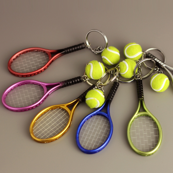 2016 Emulation Small Tennis Key Buckle Pendant Active Supplies Sports Ornament Gift