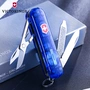 Bản gốc Vickers Swiss Army Knife 58MM chữ ký màu xanh trong suốt màu đỏ bạc nhiều màu tùy chọn Dao đa năng mini dao quân đội Thụy Sĩ