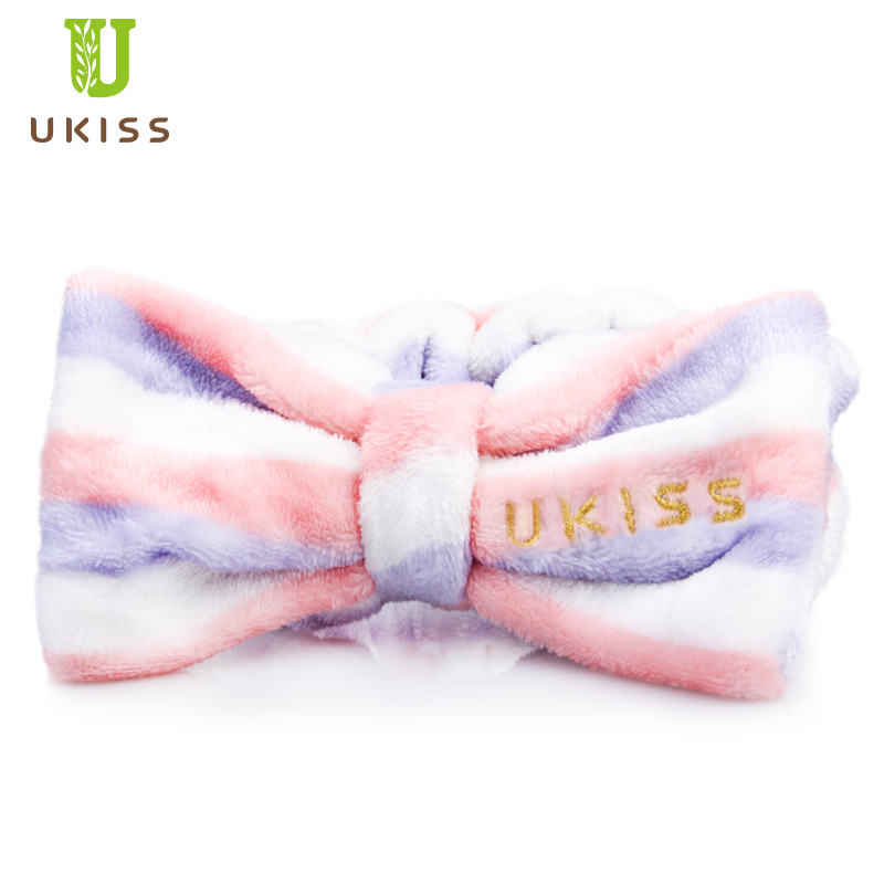 UKISS悠珂思蝴蝶结束发带洗脸发带软绵绵毛绒发箍化妆包头巾头套