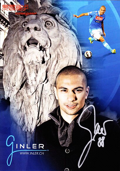 Swiss football Naples star signs official card over Le Pen's pen