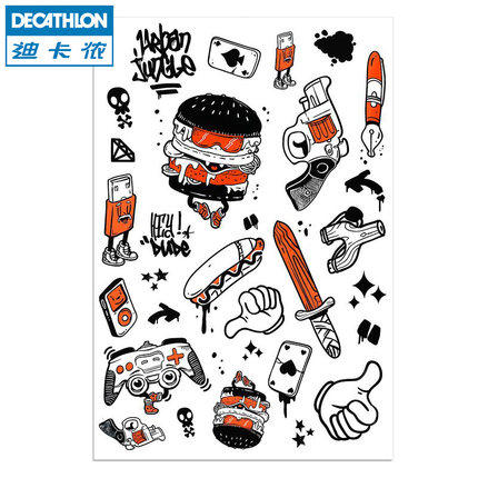 迪卡侬 头盔贴纸 轮滑鞋 滑板 滑板车贴纸 OXELO
