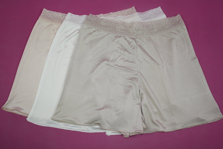 Smooth silk anti - walking silk silk pants skirts silk XL large knitted safer pants silk - liner silk - liner