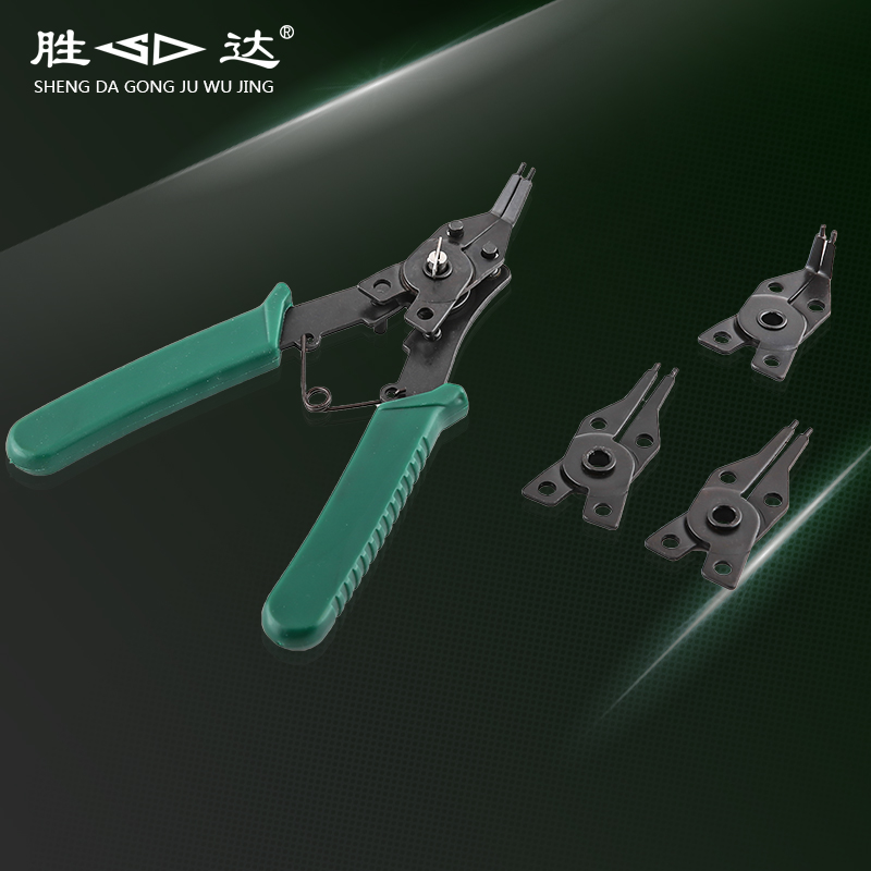 Shengda four-in-one retainer pliers Multi-functional four-head C-type buckle pliers Retainer pliers spring disassembly and assembly for internal and external use