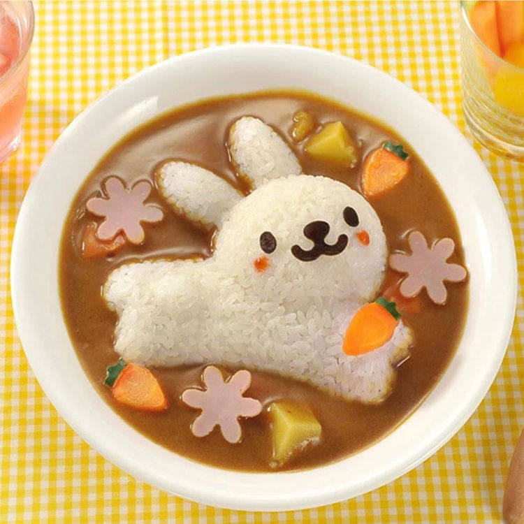 儿童饭团模DIY饭团模具4件套 米饭模具寿司饭团模子创意兔子海豚