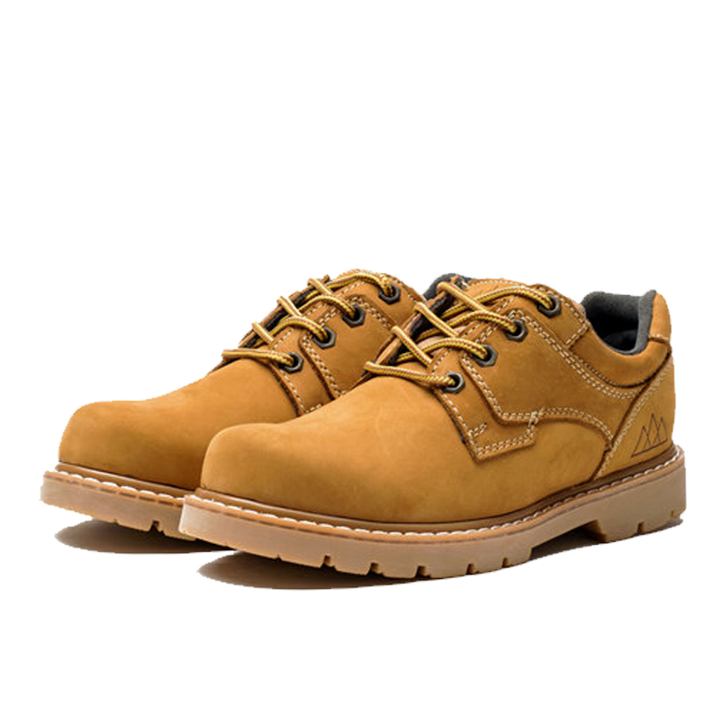 Autumn and winter leather casual shoes warm men's shoes low-top work shoes cowhide large toe shoes waterproof Martin shoes round toe sneakers