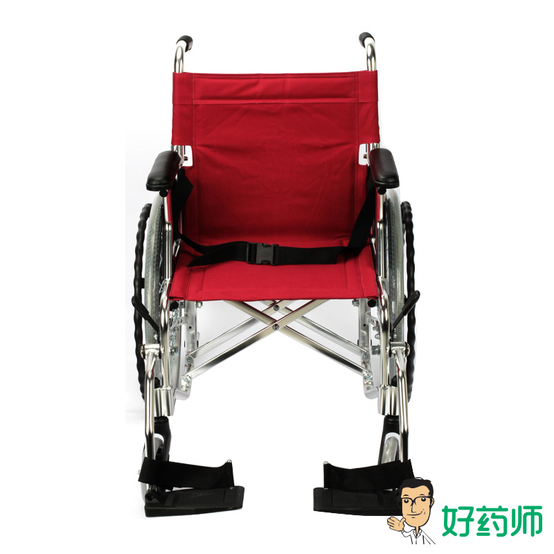 互邦铝合金轮椅车HBL35-JZ20 可折叠便携老年人手动代步车好药师
