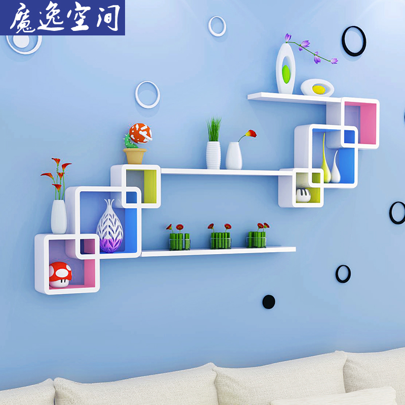 Usd 44 84 Wall Living Room Tv Background Decorative Rack Wall Living Room Tv Background Decorative Rack Restaurant Creative Shelf Bedroom Hanging
