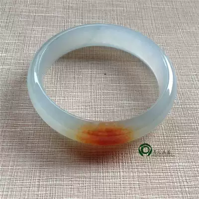 Myanmar natural old pit A cargo Jade jade bracelet ice seed yellow jade bracelet jade ice type jade ice belt certificate KC417