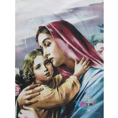 Cloth art icon, cotton weaving, hanging painting, Catholic sacred object, Mother of Jesus No. 5 European frameless decorative painting direct sales
