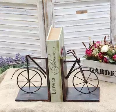 Bicycle bookcase Original single creative book stand European style home study bookshelf decoration decoration set