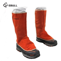 EBULL cowhide electric welding shoe cover extended foot cover welding foot cover foot cover Heat insulation flame retardant fireproof welder labor insurance