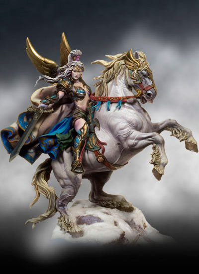 1 32 54mm female warrior gods and sit-riding day horse fantasy figure 54 mm K60