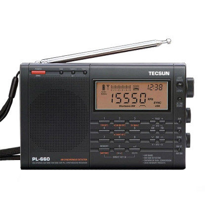 Tecsun Desheng PL-660 full-band digital digital display tuning stereo clock control charging Desheng radio