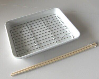 Japan-made imported Aizawa Kobo stainless steel drain rack drain grid grid rack with Noda enamel enamel plate
