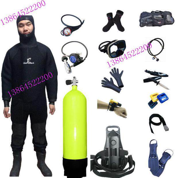 Full dry wetsuit Professional diving equipment Full set of scuba diving supplies Set Dry wetsuit Deep dive