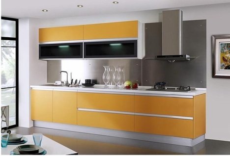 Quartz stone table stainless steel cabinet body 304 crystal steel door panel factory price direct sales 1450 yuan per meter