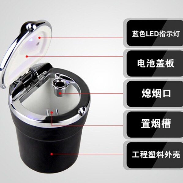 4S烟灰缸福特翼虎新福睿斯蒙迪欧福克斯专用高档环保带灯官方经销