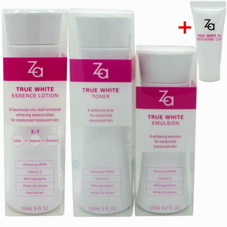 Za/姬芮新焕真皙美白化妆水乳液精华露 ZA正品化妆品套装保湿补水