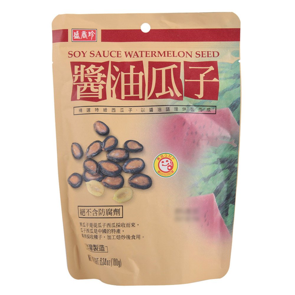 【天猫超市】台湾进口瓜子 盛香珍酱油瓜子180g/袋  休闲零食坚果