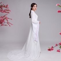 Hanfu Xianqi clothing fairy womens fresh and elegant noble concubine trailing guzheng performance clothing improved ancient costume original Hanfu
