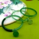 Vòng đeo tay Chalcedony xanh tự nhiên của Brazil - Vòng đeo tay Cuff vòng tỳ hưu vàng Vòng đeo tay Cuff