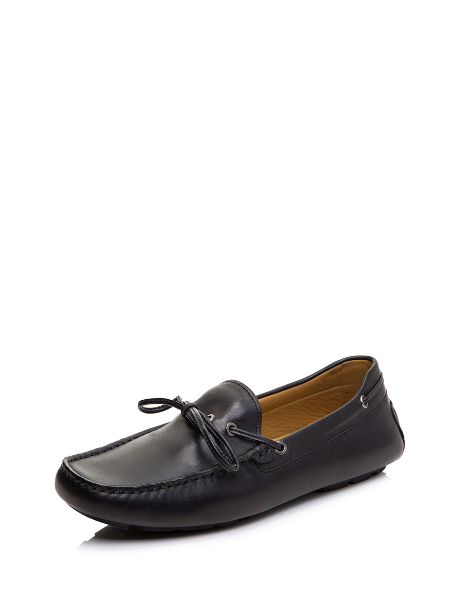 TRANOI 黑色穿插带饰乐福鞋