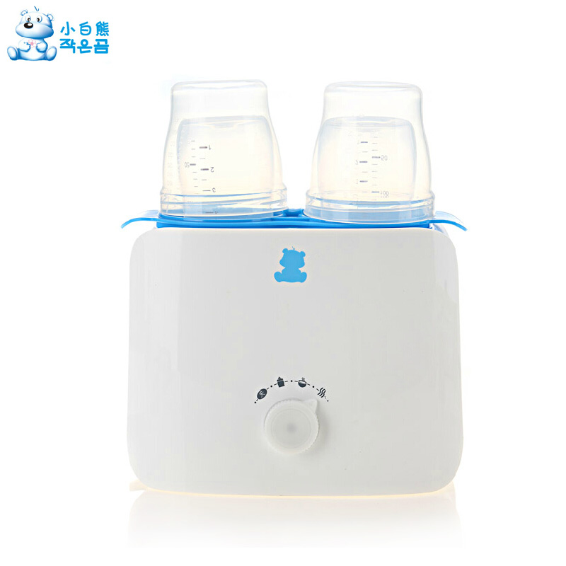 小白熊 双奶瓶暖奶器 温奶消毒器 智能恒温热奶器 HL-0859