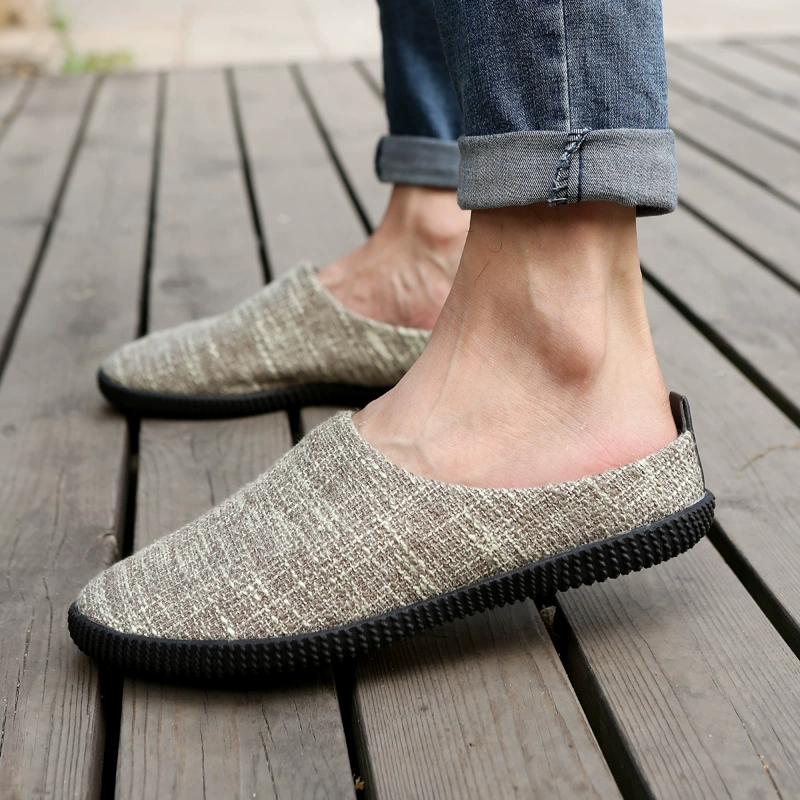 Giày vải nam mùa hè cho nam Giày đế thấp thông thường của Hàn Quốc Giày nam cũ Giày vải Bắc Kinh một đôi giày lười - Plimsolls