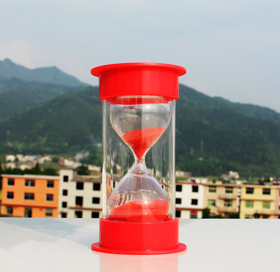 Plastic hourglass 1 2 3 4 5 6 7 8 10 11 12 12 15 20 25 30 minutes timer