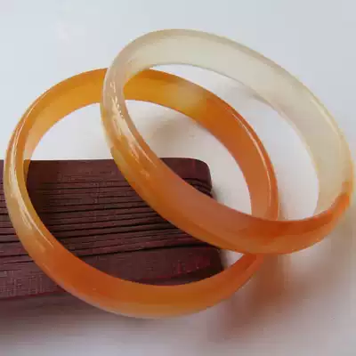 Natural fine orange red agate bracelet ice green chalcedony bracelet narrow cute crystal girl bracelet Jade