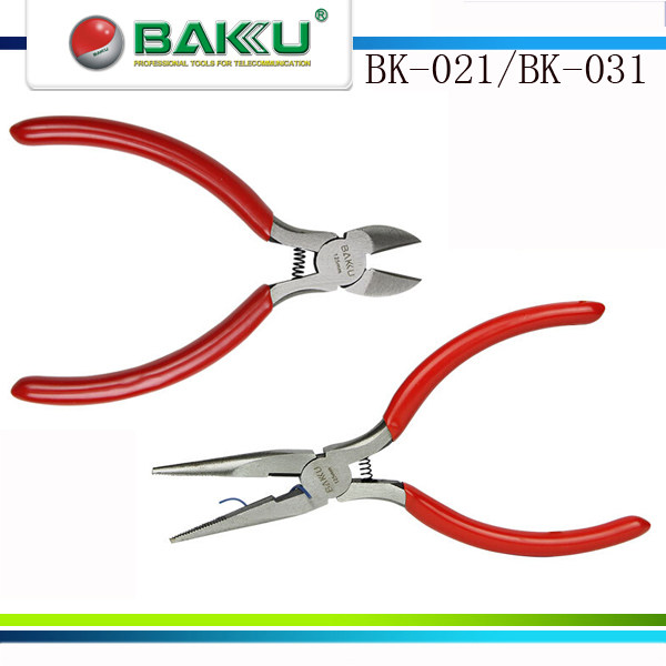 BAKU steel 5 inch needle-nosed pliers electrical pliers repair mouth clamp jian tou qian jian ju qian bevel-end steel pliers